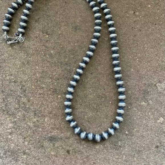 Sterling Silver 8 mm Bead Necklace